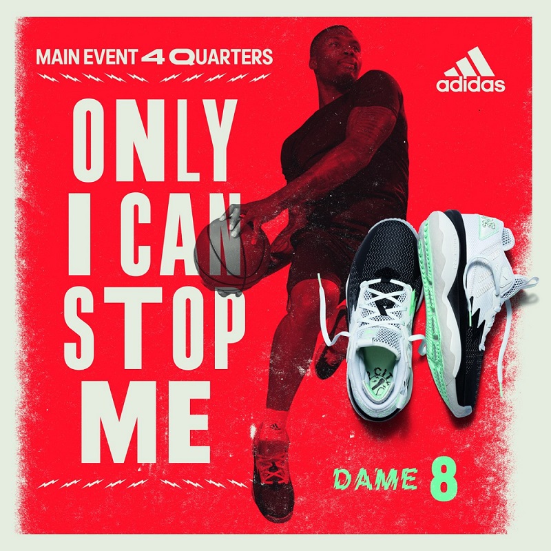 Phiên bản Dame 8 Adidas Basketball với tinh thần “Only I Can Stop Me”