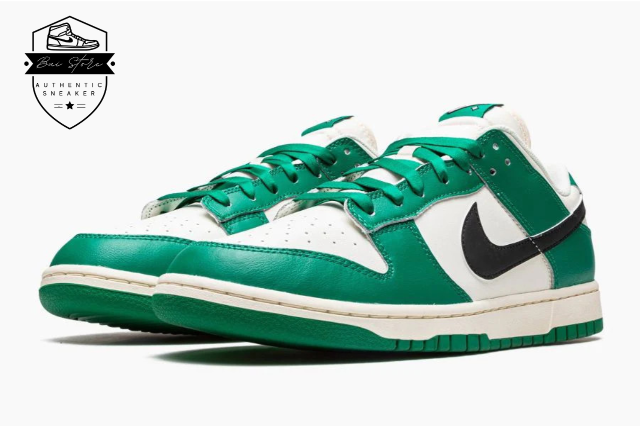 Đơn giản, trầm ấm và nhẹ nhàng là những gì có ở trên đôi Nike Dunk Low SE "Lottery Pack Malachite Green" này. 